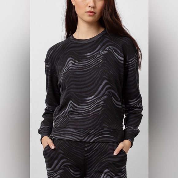Rails Marlo Sweatshirt in Charcoal Watercolor Stripes, 16504 - Picture 1 of 15